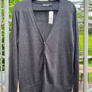 NWT NY&Co 7th Ave V-Neck Jeweled Button Chelsea Cardigan - Size XXL